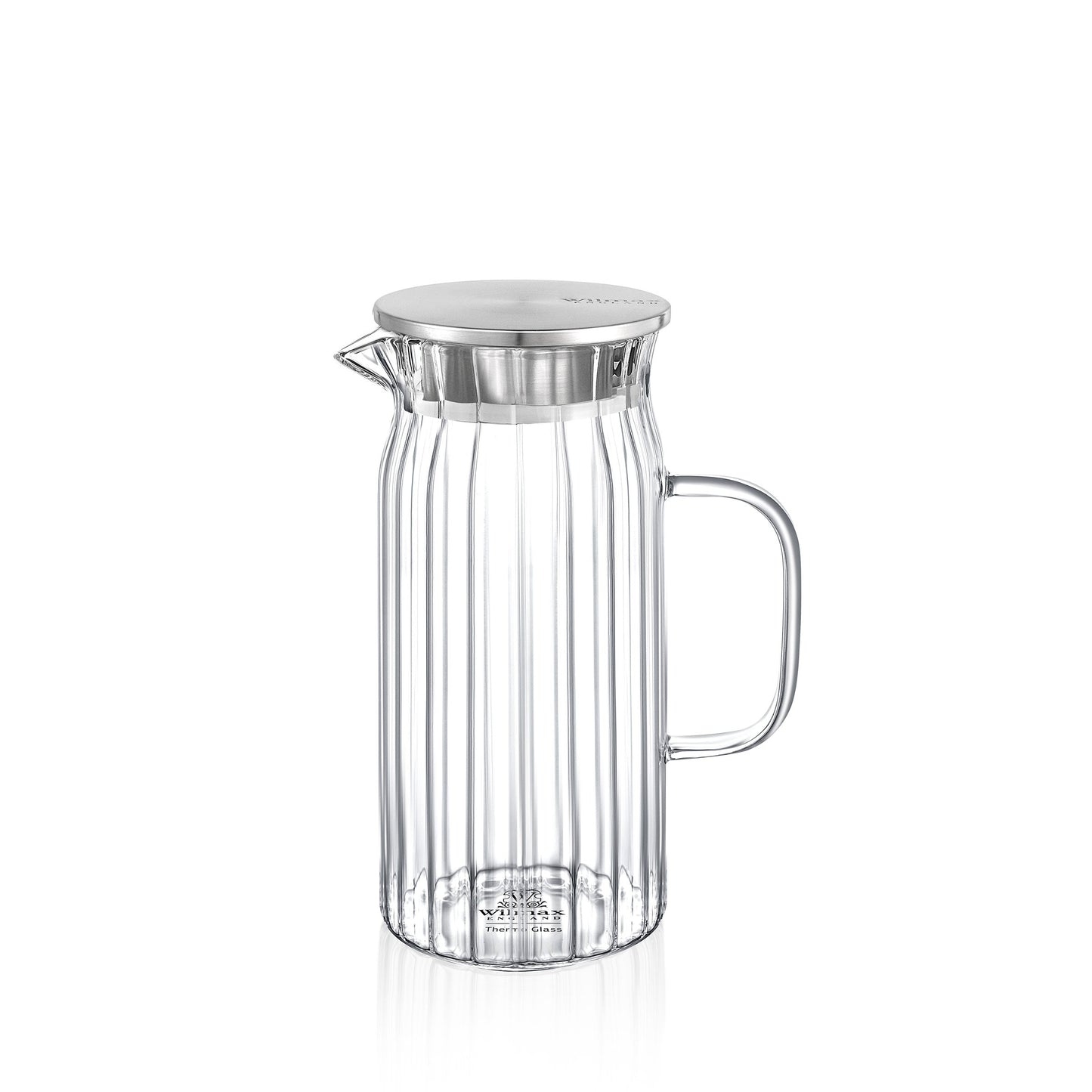 Wilmax Thermoglas Kan 1000 ml RVS Deksel Transparant
