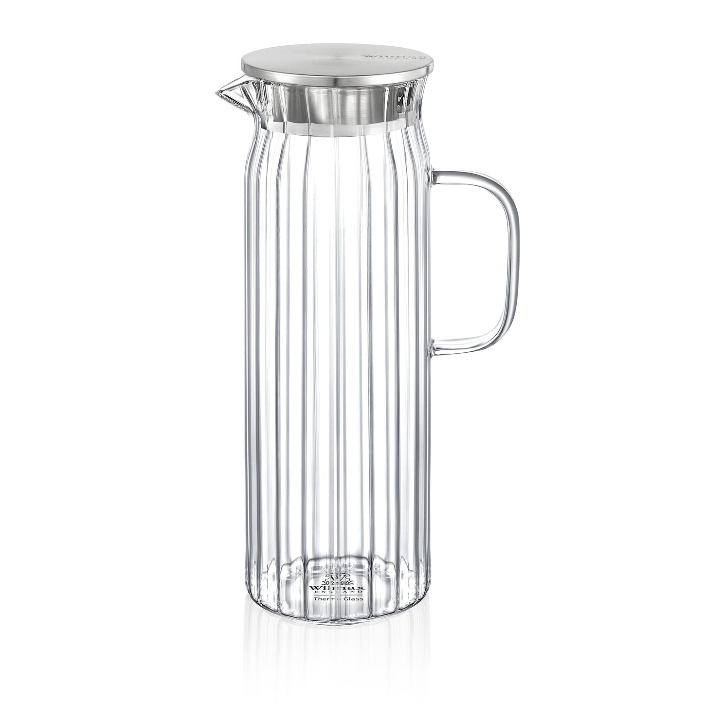 Wilmax Glaskaraffe mit Edelstahl-Deckel, 1500 ml, WL-888220/A