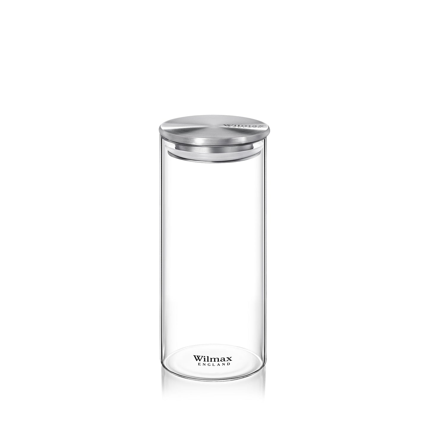 Wilmax Voorraadpot 1500 ml met RVS Deksel Transparant WL-888517/A