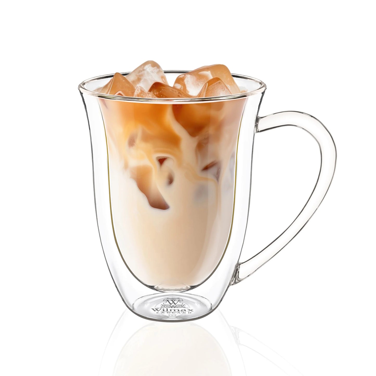 Wilmax Doppelwandiger Thermoglas-Becher, 400 ml, WL-888727/A