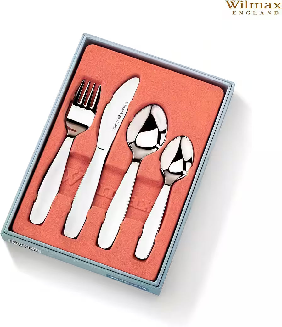 Wilmax England Kinderbestek Set 4-delig RVS WL-999901/4G