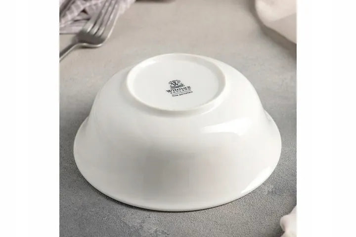 Wilmax Porseleinen Schaal 700 ml 15 cm Wit 2-delige Set