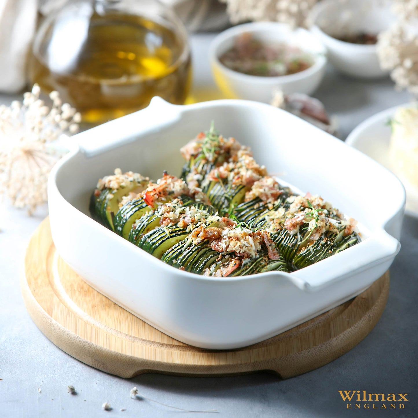 Wilmax ovenschaal met handgrepen 780 ml porselein WL-997024/1C