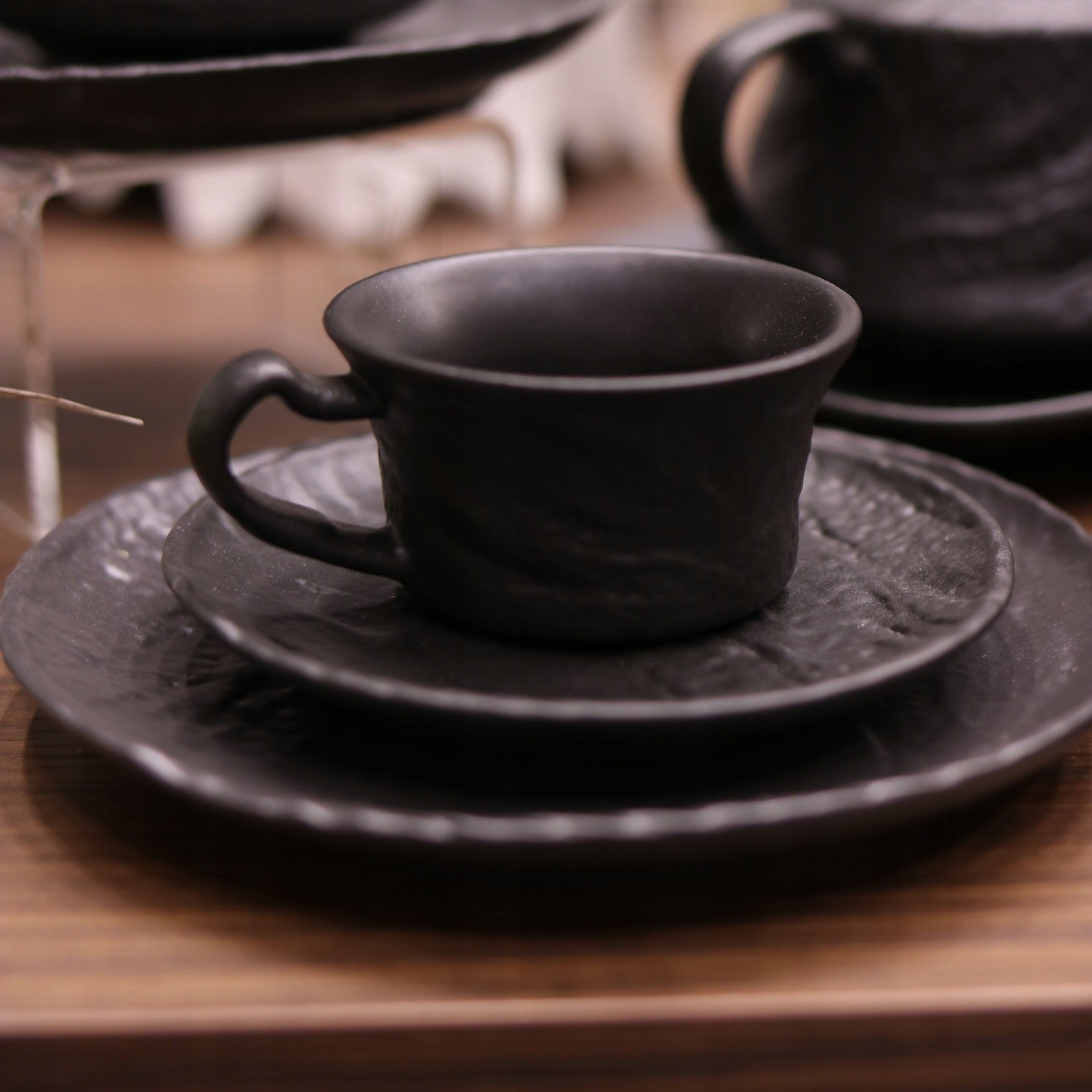 Wilmax Cup & Saucer Set 250ml 2 pieces Black WL-661152/AB2