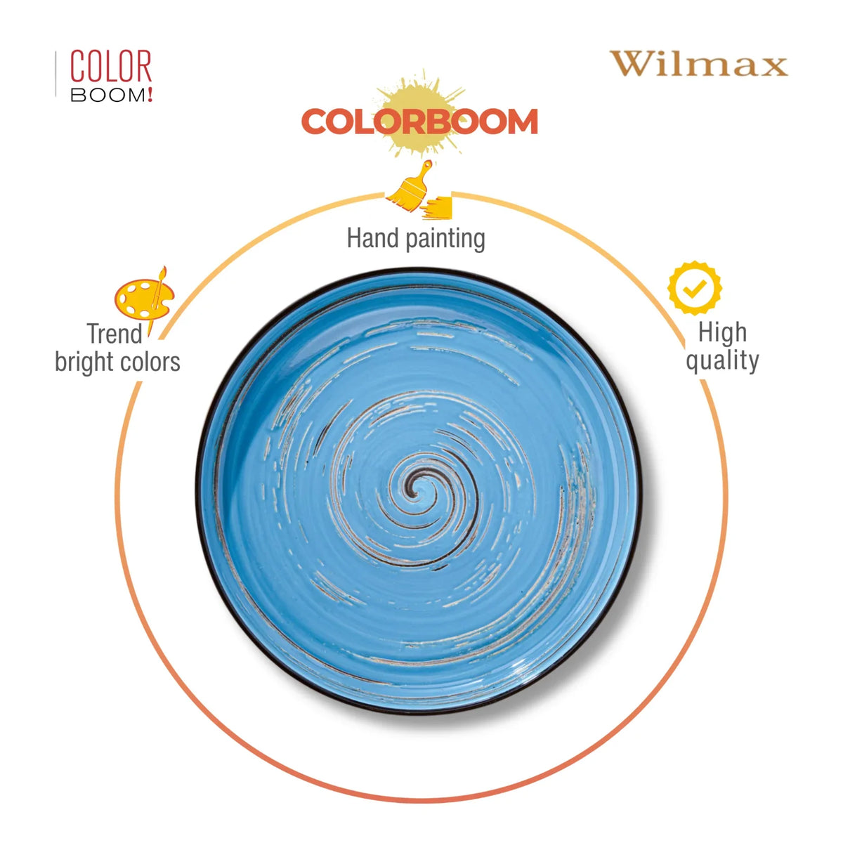 Wilmax England Bord 23 cm Blauw Porselein