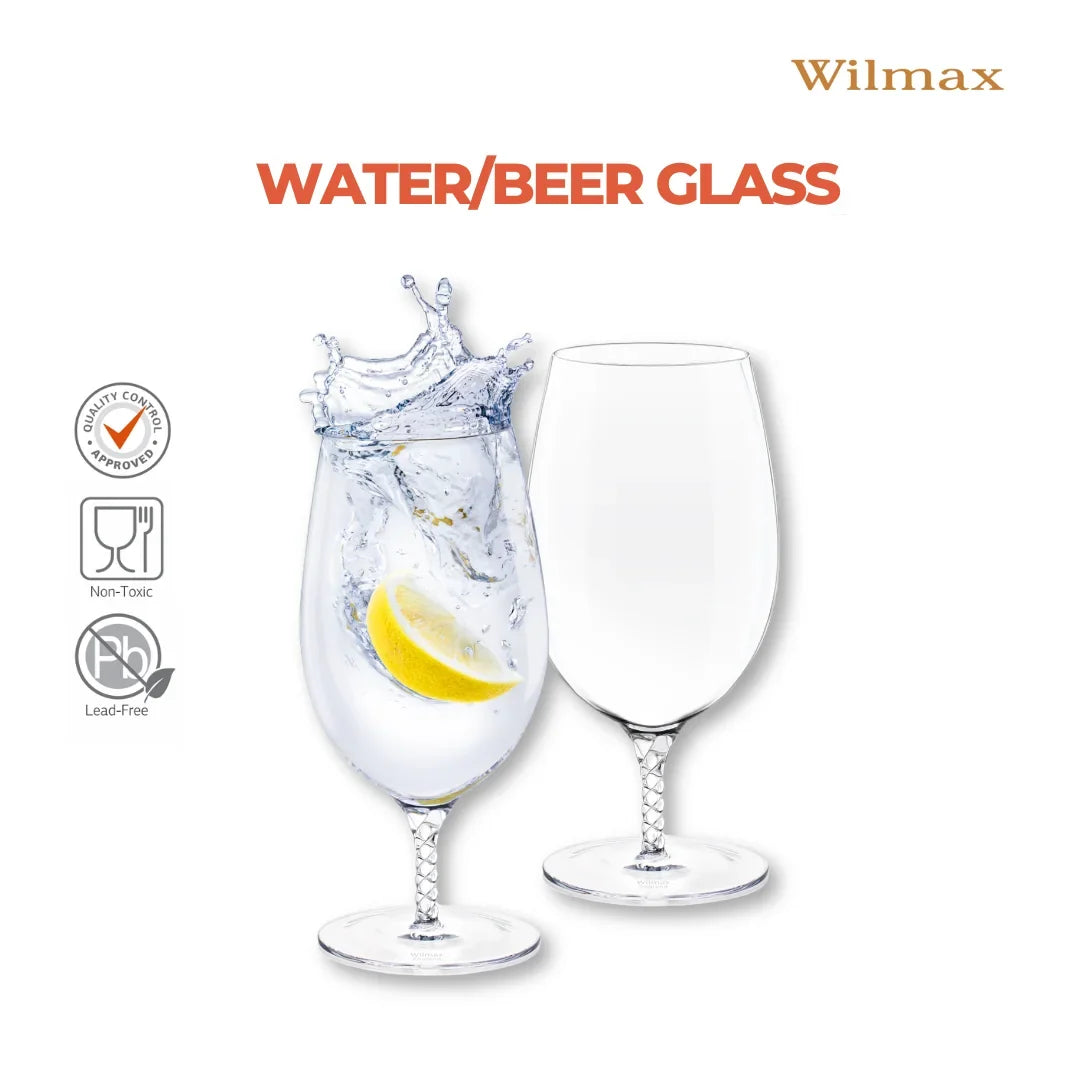 Wilmax Bierglas 420 ml Kristalglas Transparant 2-delige set