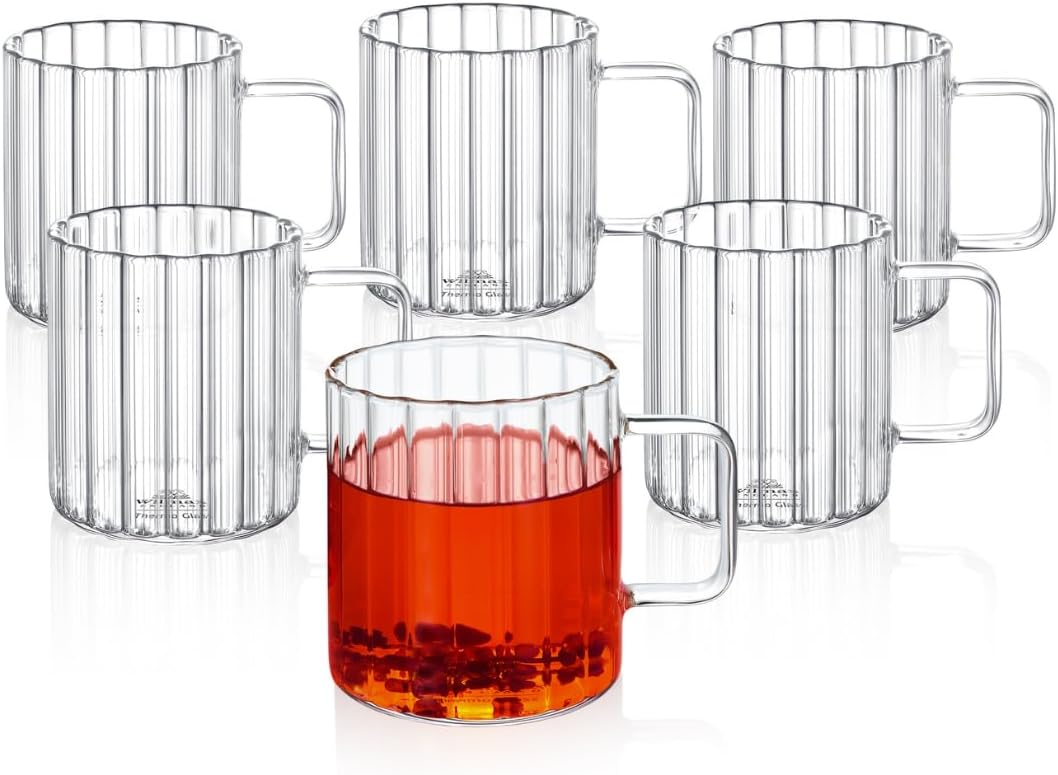 Wilmax England Borosilicaatglas Mok 550 ml Set van 6