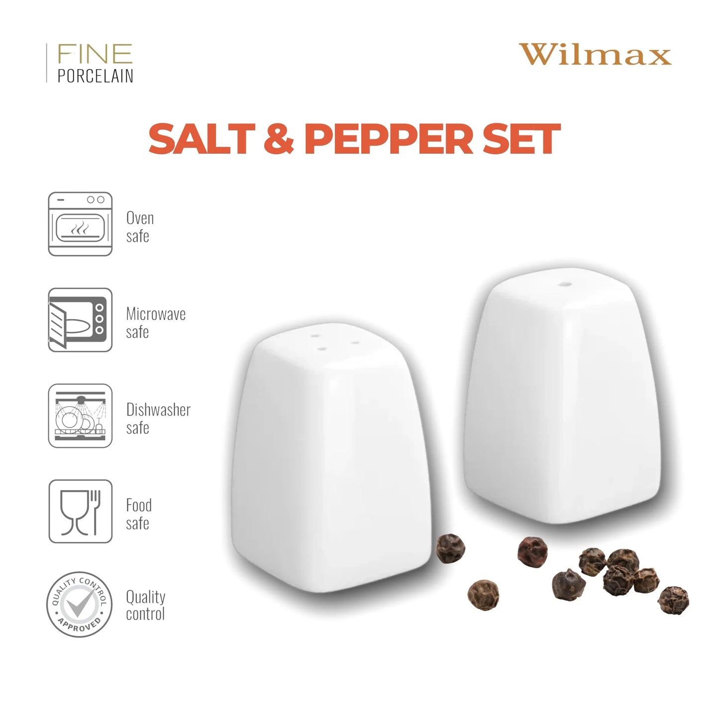 Wilmax England Zout & Peper Porselein Ilona SP