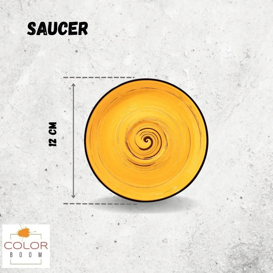 Wilmax Untertasse, 12 cm, ColorBoom Spiral Gelb, WL-669434/B
