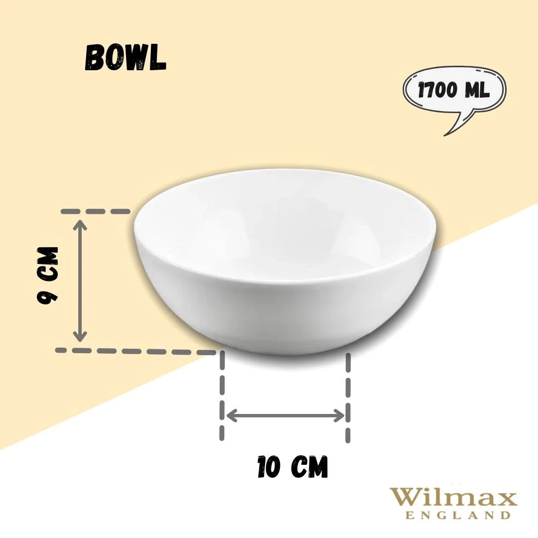 Wilmax Porcelain Bowl 1700 ml 20 cm White - Set of 2 WL-992566/A2
