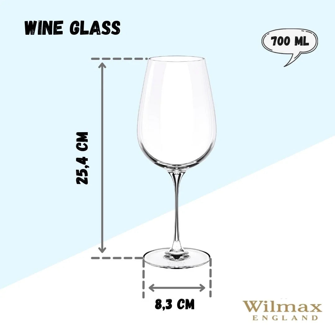 Wilmax Wijnglas 700 ml Kristalglas Transparant 2-delige set