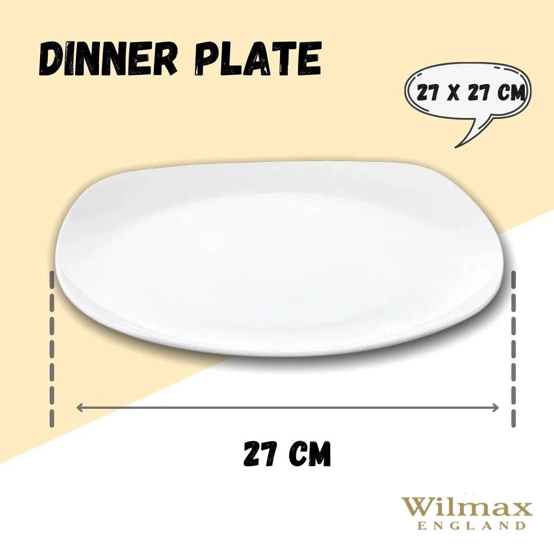 Wilmax England Dinerbord 27x27 Porselein, Wit WL-991221/A