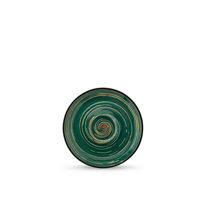 Wilmax Untertasse, 12 cm, Spiral Grün, Porzellan, WL-669534/B