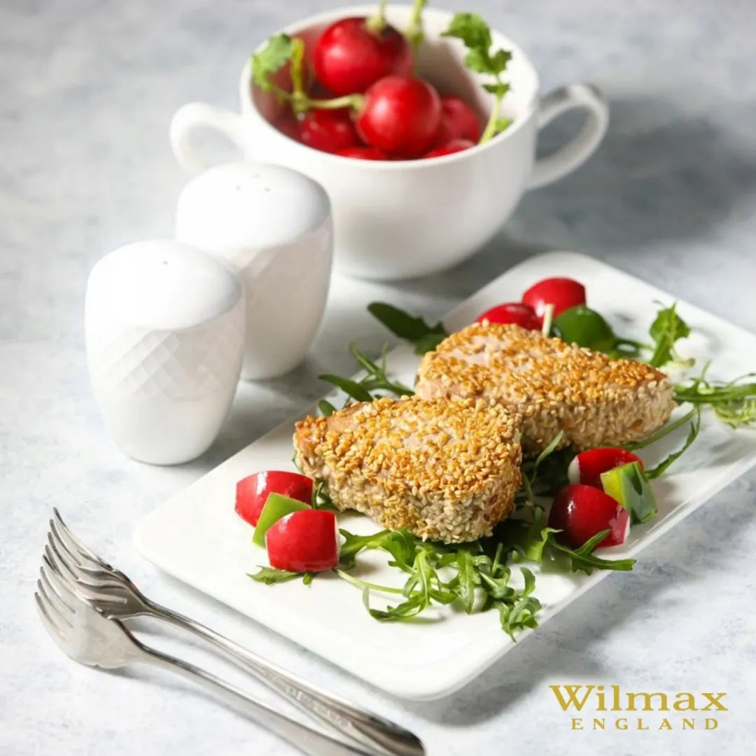 Wilmax England Serveerblad Porselein Wit 35.5x25 cm