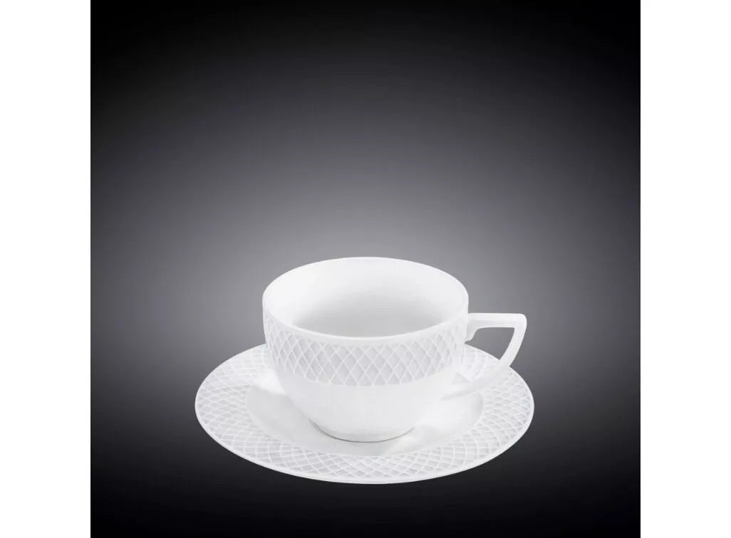 Wilmax Cappuccino set 170 ml Wit Porselein 6-delig