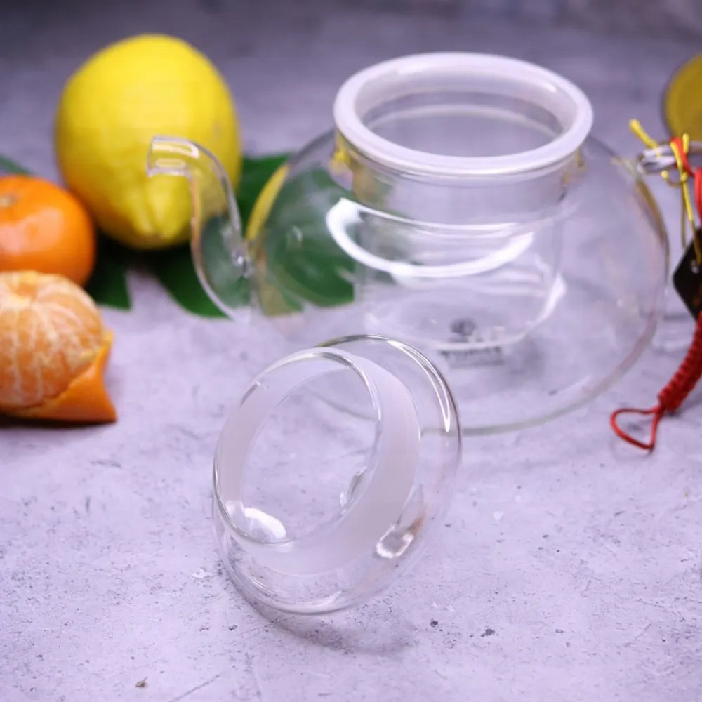 Wilmax England Theepot | Borosilicaatglas RVS filter 1200ml