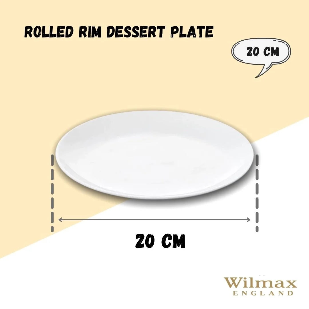 Wilmax Dessertschaal 20 cm van porselein, wit WL-991013/A