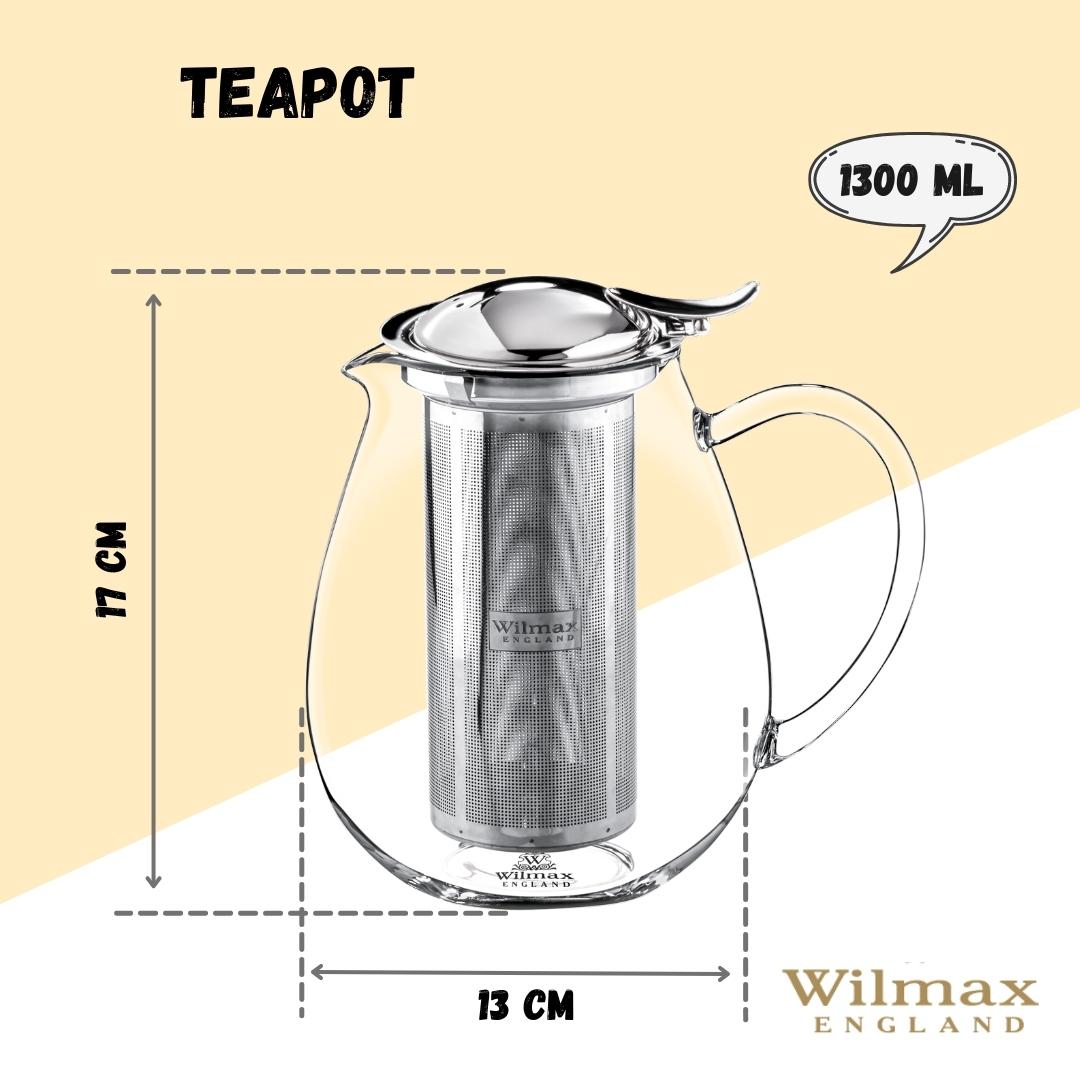 Wilmax Teapot with 2 Cups Set WL-888803/A-888748/A2