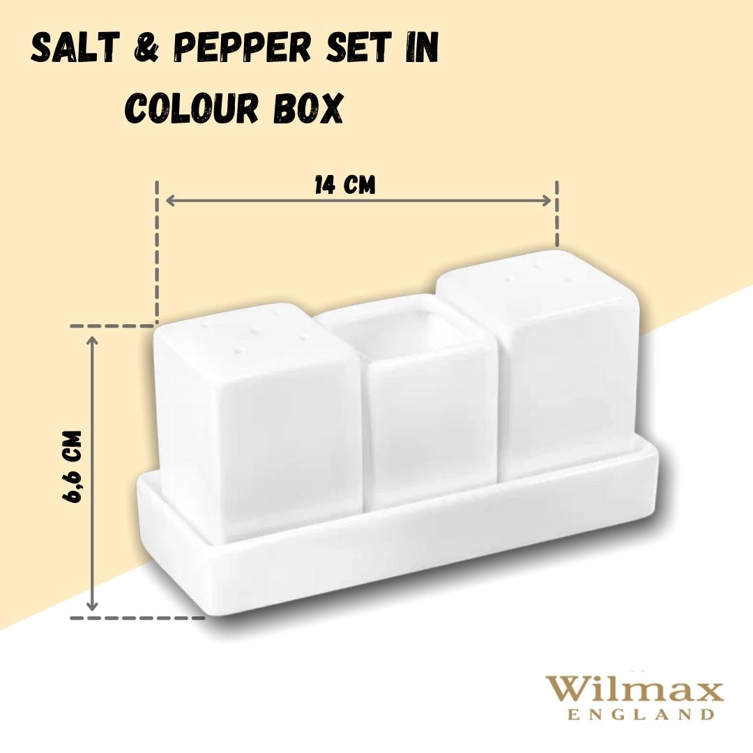 Wilmax Salz- und Pfefferstreuer Set aus Porzellan, weiß – WL-996118/SP