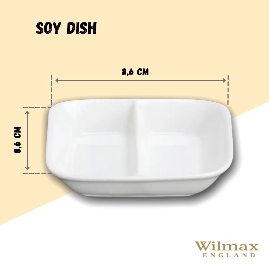 Wilmax Sojaschaaltje 8.5x8.5 cm Porselein Wit WL-996050/A