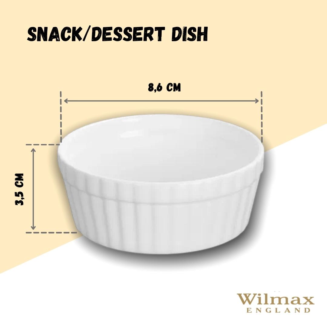 Wilmax Snack- & Dessertschaal 9 cm Porselein Wit WL-996054/A