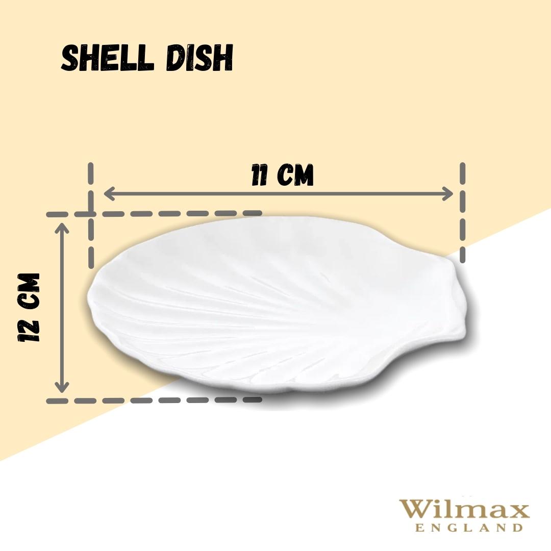 Wilmax Muschelschale, 13 cm, Porzellan, WL-992010/A