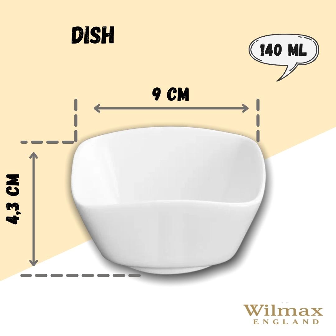 Wilmax Porseleinen Schaal 140 ml 9 cm Wit WL-992425/A
