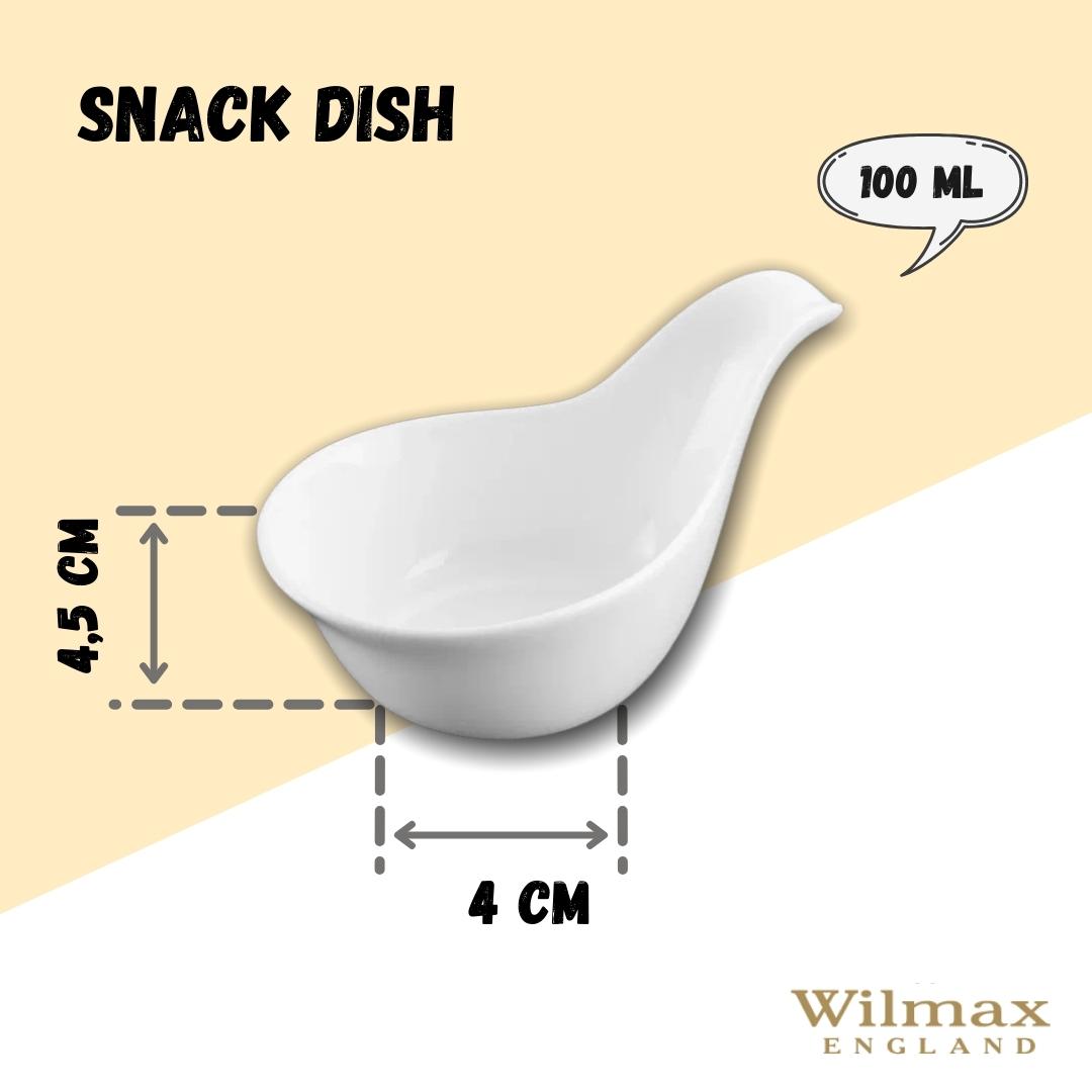 Wilmax Snackschale 12,5 cm aus Porzellan, 100 ml Fassungsvermögen WL-992490/A