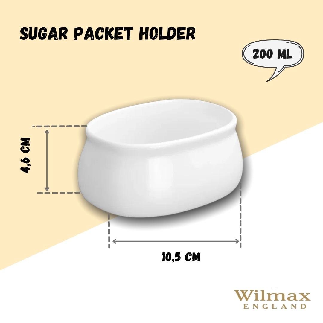 Wilmax Porcelain White Sugar Packet Holder WL-996037/A