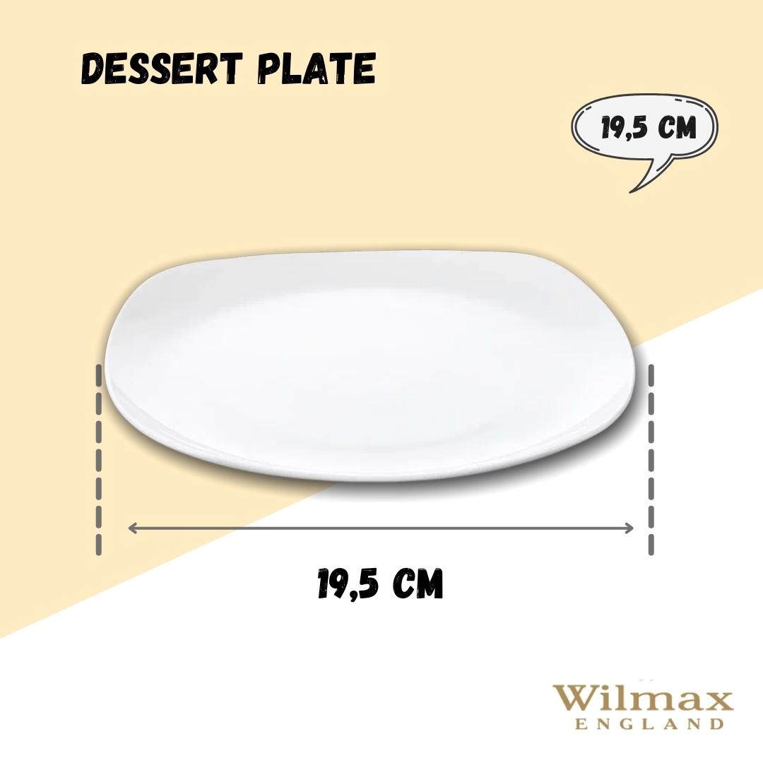 Wilmax Dessertteller, 19,5 x 19,5 cm, quadratisch, WL-991001/A