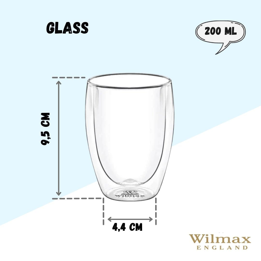 Wilmax Doppelwandiges Glas, 200 ml, WL-888731/A