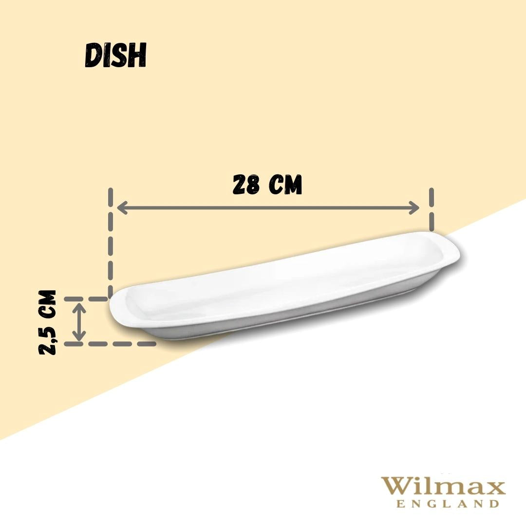 Wilmax Serveerblad 28 cm van Porselein, Wit WL-992643/A