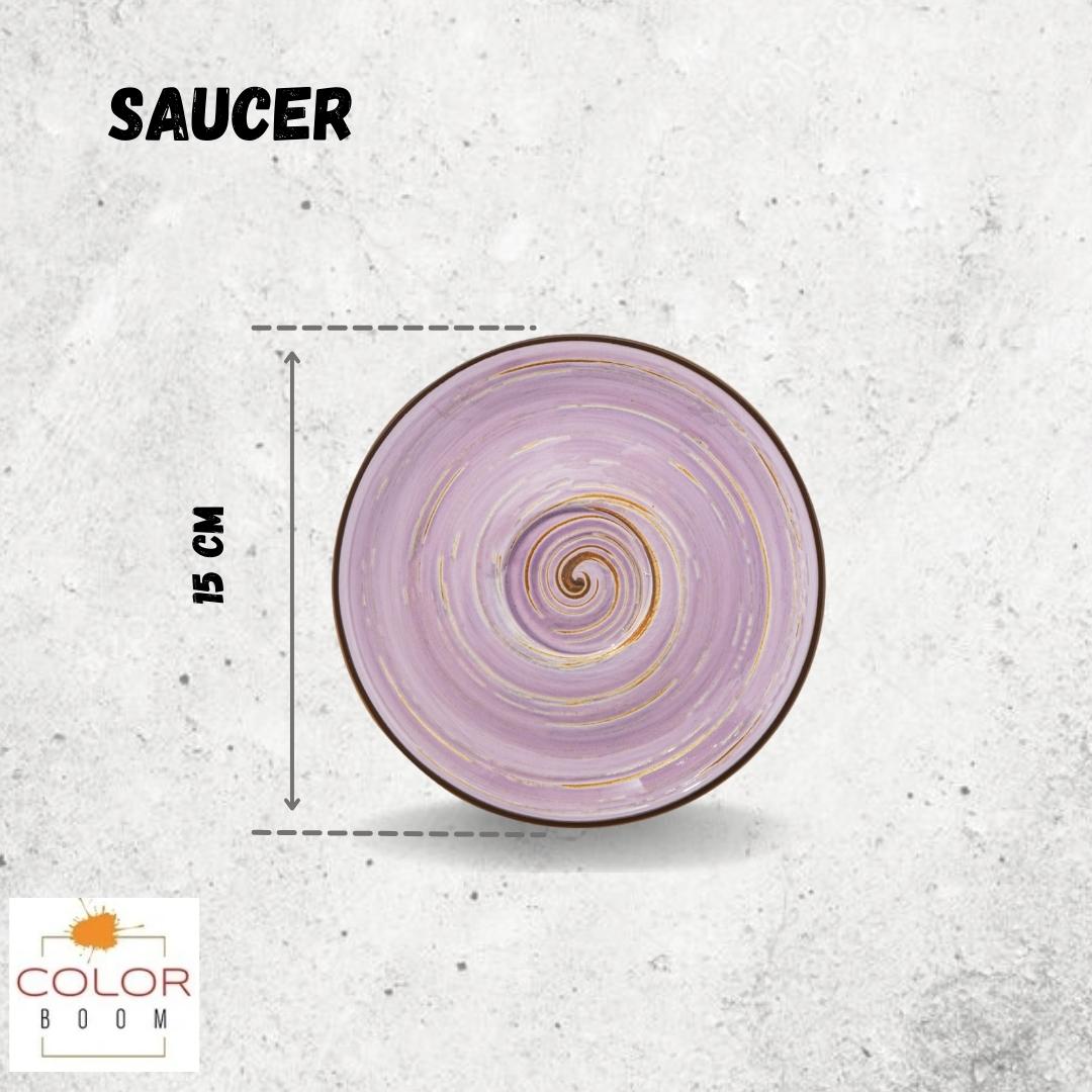 Wilmax Porzellan Untertasse, 15 cm, Spiral Lavender Kollektion, WL-669736/B