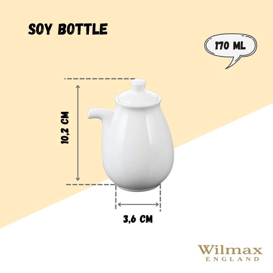 Wilmax Sojasausfles 170 ml Porselein Wit WL-996015/A