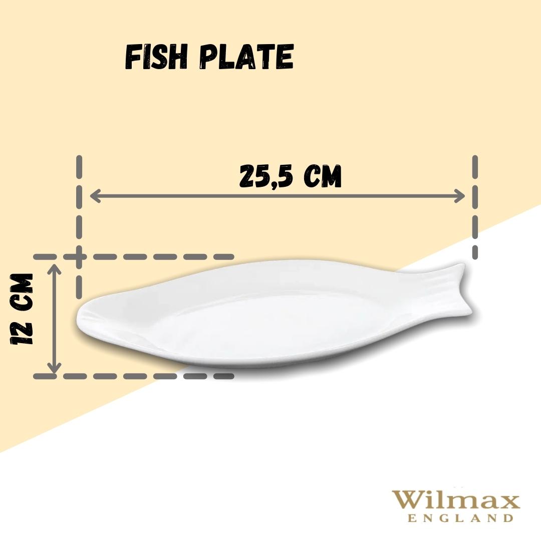 Wilmax Porcelain Fish Dish 25.5 cm White WL-992007/A