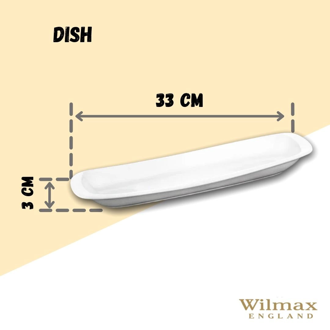 Wilmax Bord 33 cm van porselein, Wit WL-992644/A