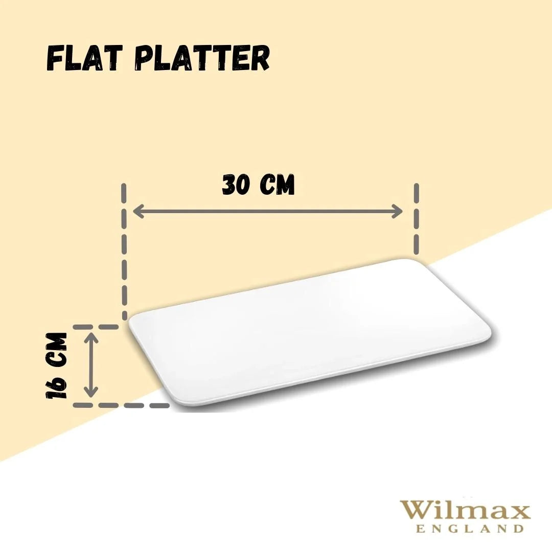 Wilmax England Serving Plate 30x16 cm Porcelain White WL-992620/A