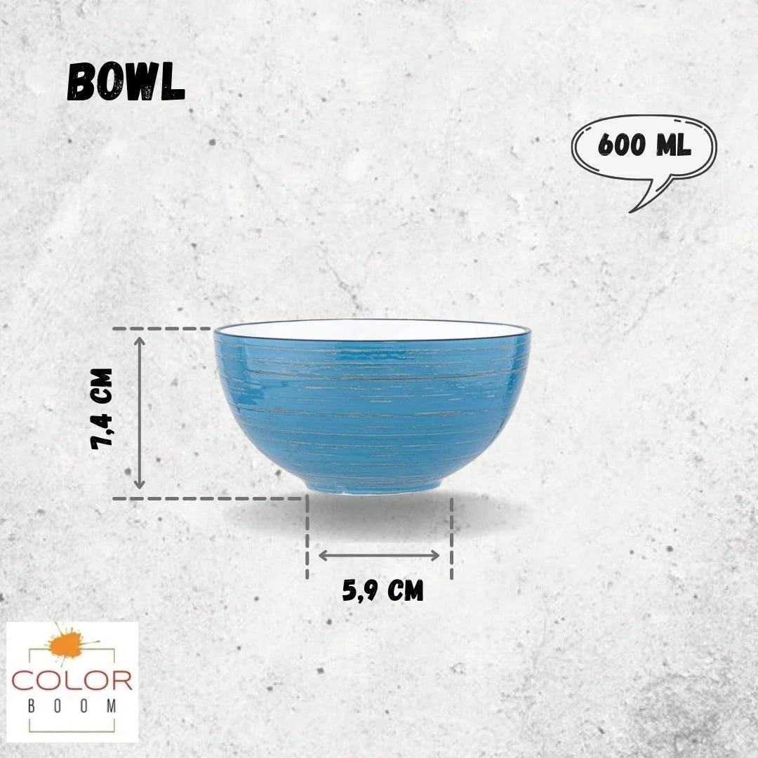 Wilmax Porzellanschüssel Blau, 600 ml, 13,5 cm – WL-669630/A