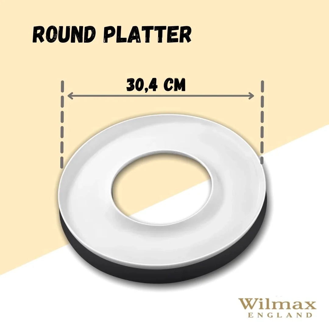 Wilmax Runder Servierteller, 30 cm, Porzellan, WL-991370/A