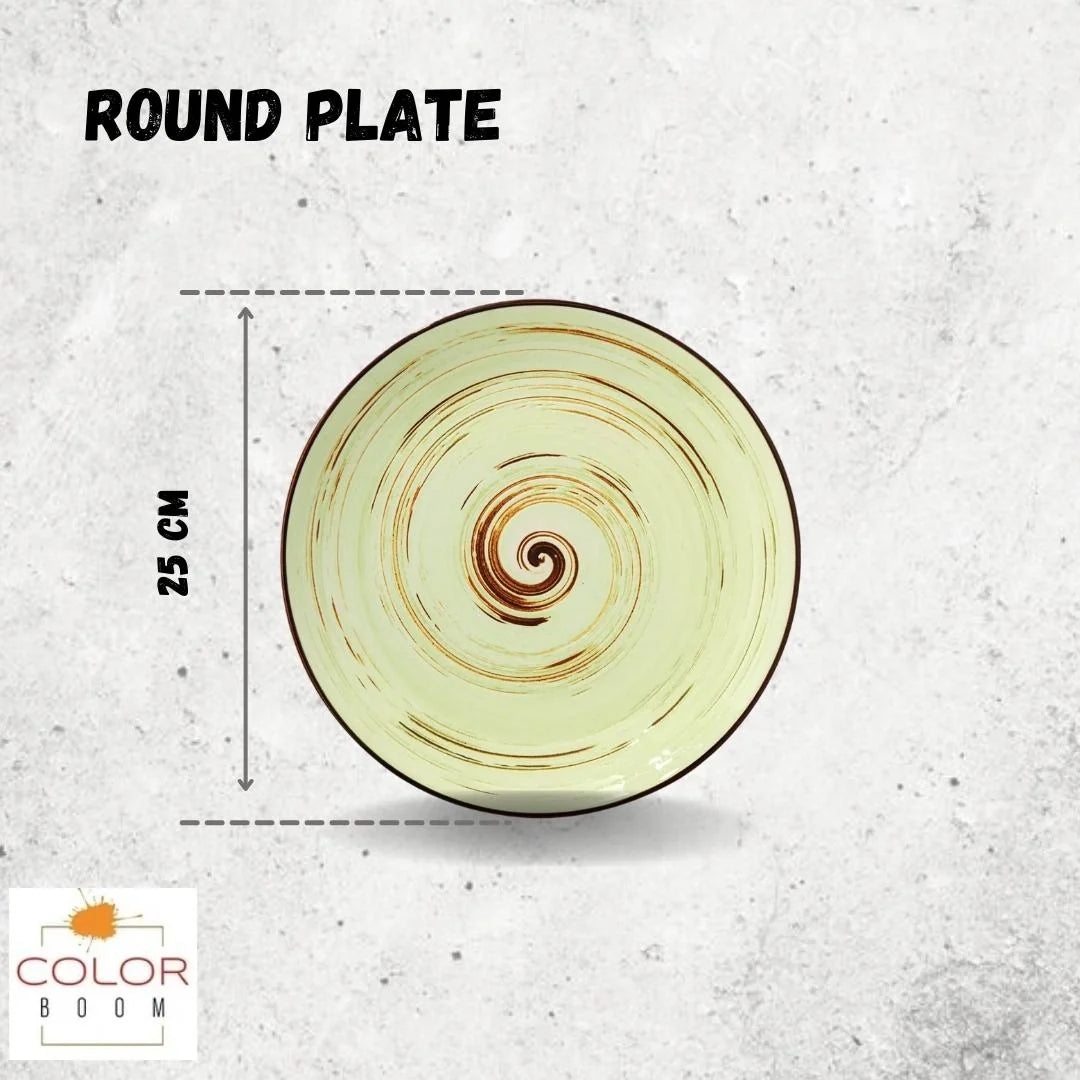 Wilmax Spiral Teller Pistazie 25 cm –Für stilvolle Tischdekoration – WL-669114/A