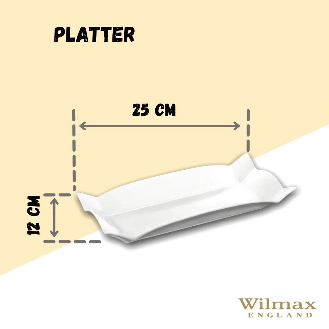 Wilmax Porzellan Servierplatte, 25 x 12 cm, WL-992582/A