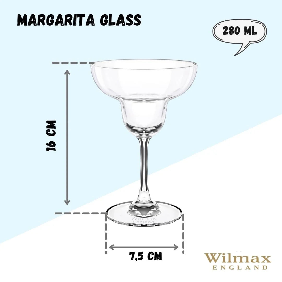 Wilmax Margarita Glass 280 ml Crystal Glass 6x WL-888031/6A