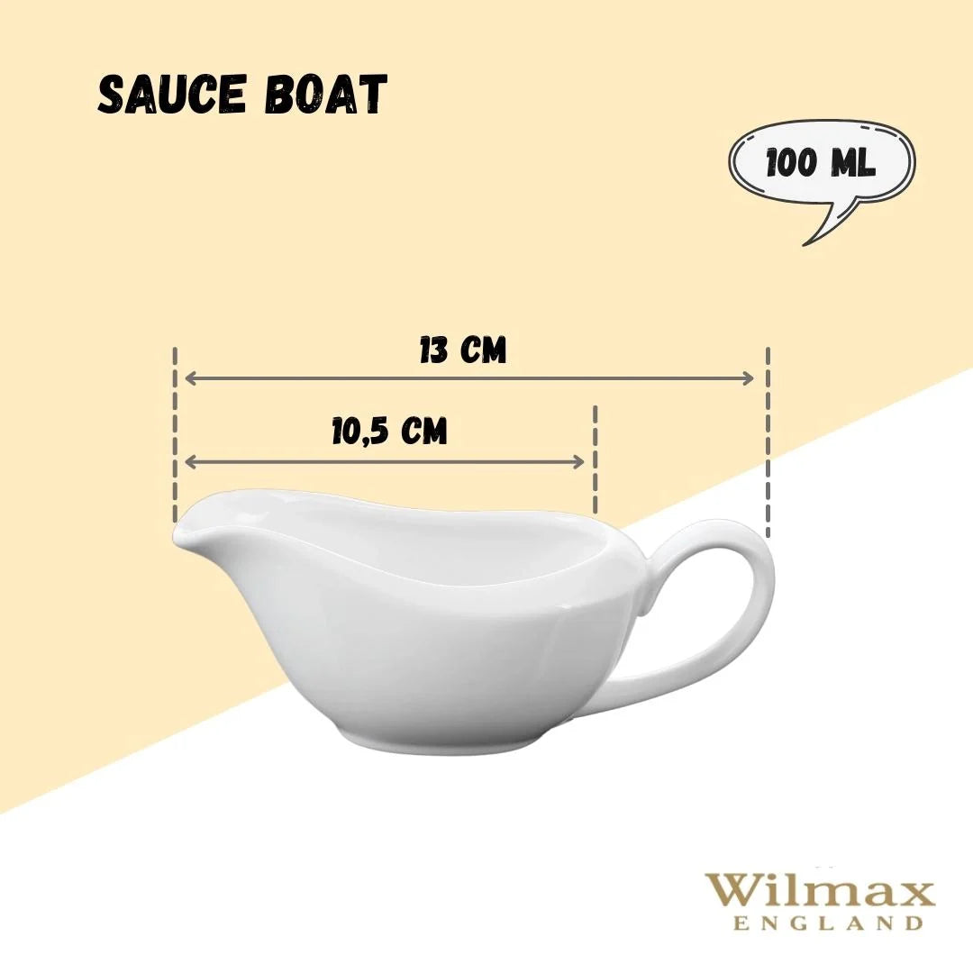 Wilmax Sauciere, 100 ml, Porzellan, WL-996014/A