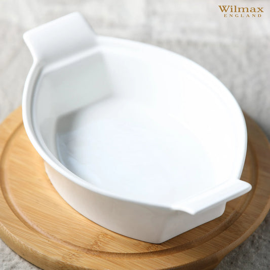Wilmax Bakvorm ovaal 22 cm Porselein Wit