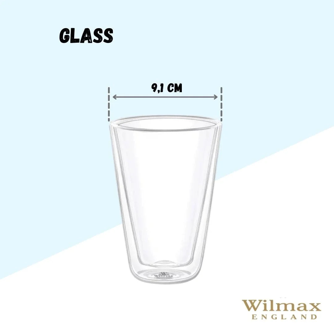 Wilmax Dubbelwandig Glas 300 ml Transparant WL-888705/A