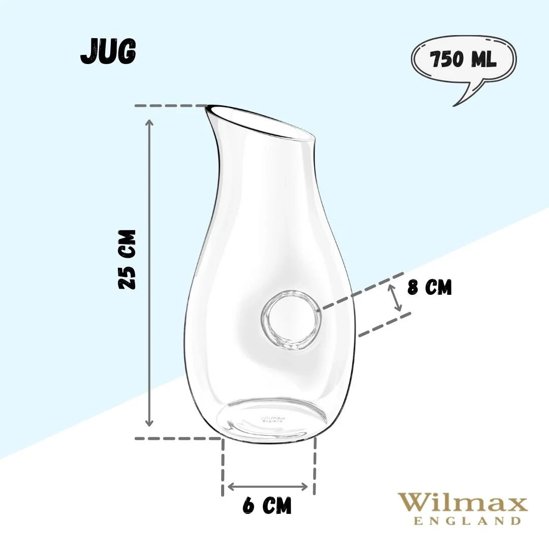 Wilmax England Carafe 750 ml Crystal Glass Transparent WL-888339/1C