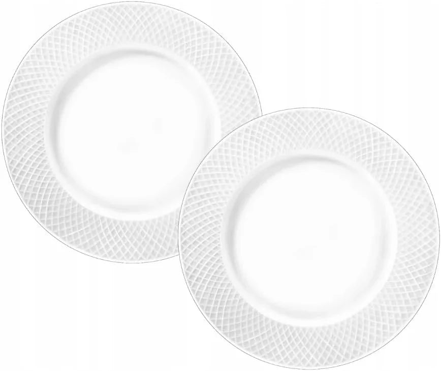 Wilmax England Borden 18 cm Wit Porselein set van 2