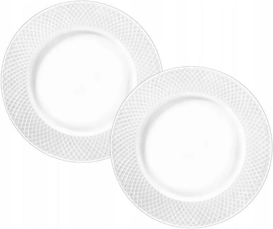 Wilmax England Borden 18 cm Wit Porselein set van 2