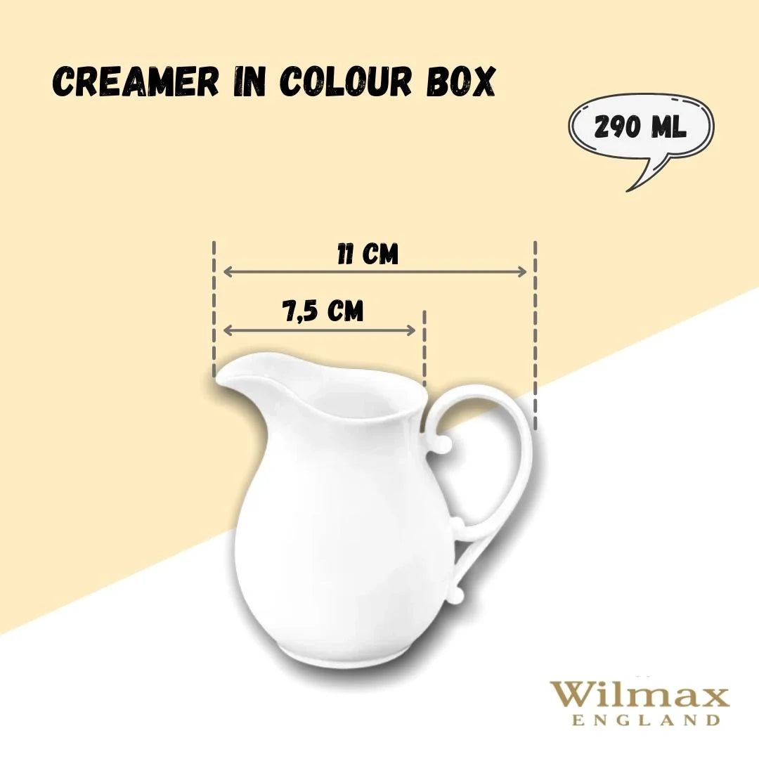 Wilmax Melkkannetje 290 ml Wit Porselein WL-995041/1C