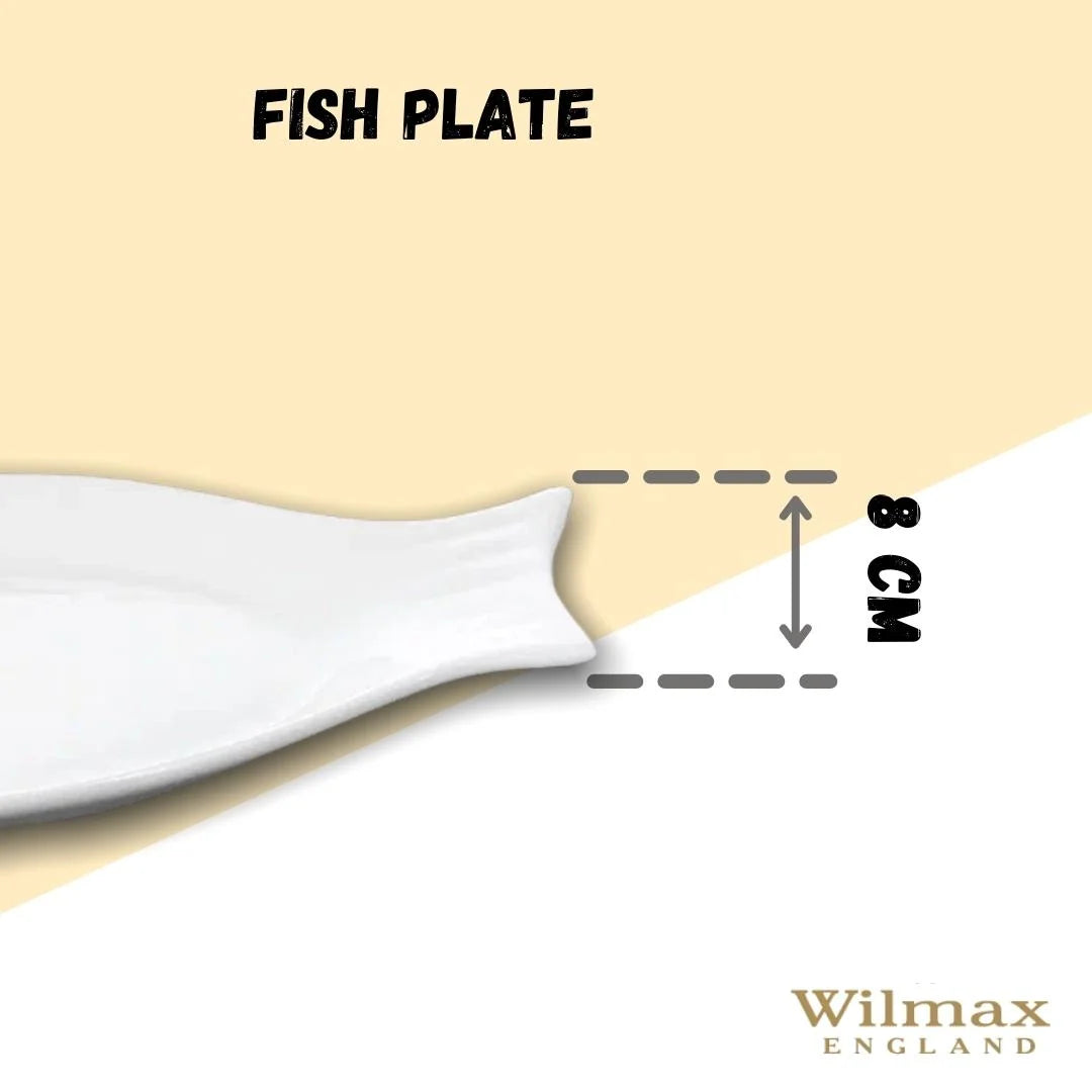 Wilmax Visschaal 31.5 cm van Porselein Wit WL-992008/A